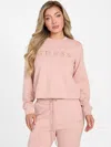 Guess Factory Sue Logo Crewneck Sweatshirt In Pink