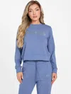 Guess Factory Sue Logo Crewneck Sweatshirt In Blue