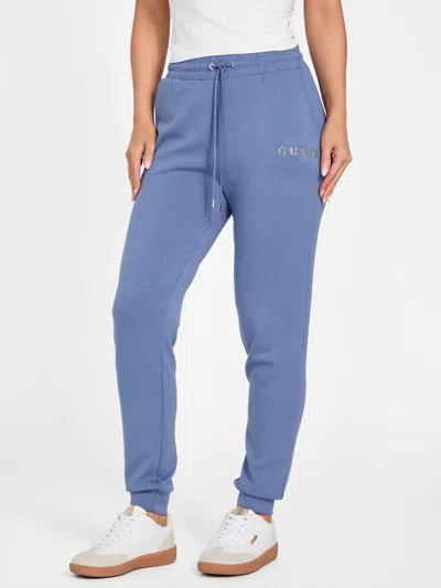 Guess Factory Sue Logo Joggers In Blue