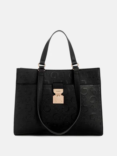 Guess Factory Sullerdale Faux-leather Carryall In Black