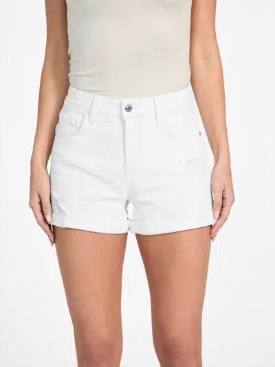 Guess Factory Tamar Mid-rise Cuffed Shorts In Multi