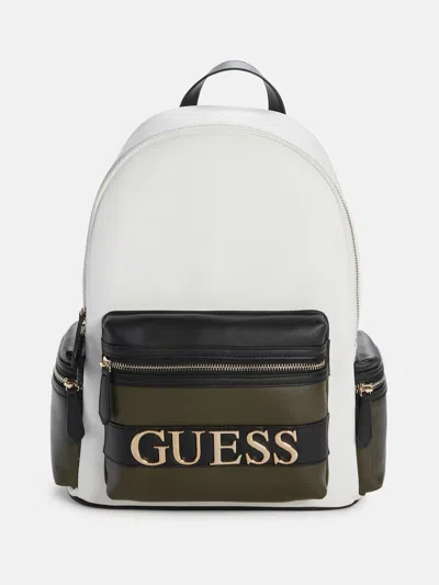 Guess Factory Tasha Faux-leather Backpack In White