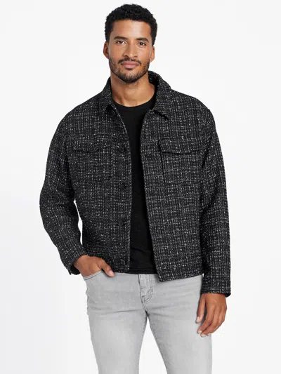 Guess Factory Taylor Jacquard Jacket In Black