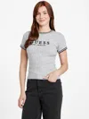 Guess Factory Teddy Ribbed Tee In Gray