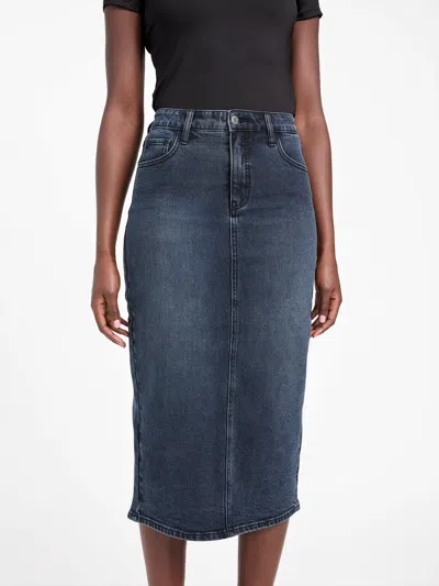 Guess Factory Tee Denim Skirt In Blue