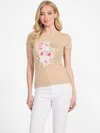 Guess Factory Telly Crewneck Tee In Beige