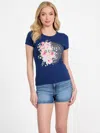 Guess Factory Telly Crewneck Tee In Blue