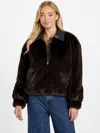 Guess Factory Thea Faux-fur Jacket In Multi