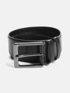 Guess Factory Theo Faux-leather Belt In Black