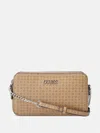 Guess Factory Tidewood Mini Compartment Crossbody In Brown