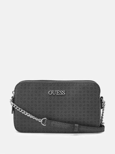 Guess Factory Tidewood Mini Compartment Crossbody In Grey