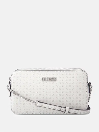Guess Factory Tidewood Mini Compartment Crossbody In White