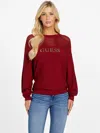 Guess Factory Tina Crystal Crewneck Sweater In Purple