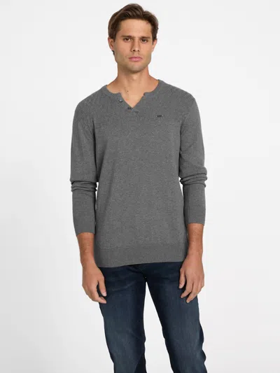 Guess Factory Tino Slit-neck Sweater In Grey