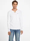 Guess Factory Tino Slit-neck Sweater In White