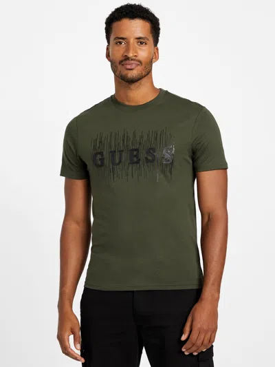 GUESS FACTORY TOBY RHINESTONE LOGO CREWNECK TEE