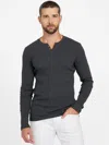 Guess Factory Todd Long-sleeve Henley In Gray