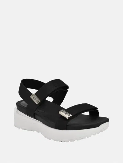 Guess Factory Tollis Sporty Sandals In Black