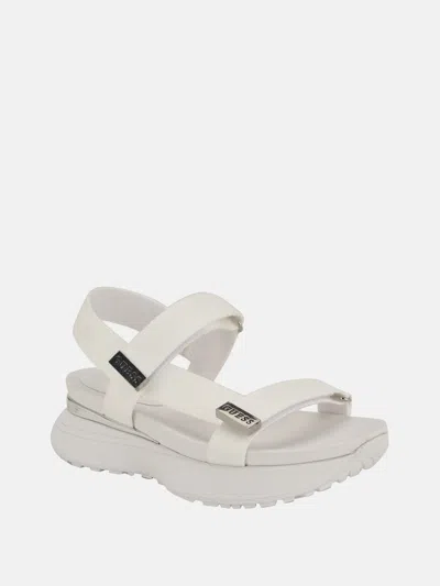 Guess Factory Tollis Sporty Sandals In White