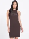 Guess Factory Tory Logo Dress In Purple