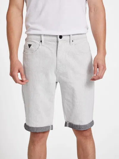 Guess Factory Trent Rolled Denim Shorts In Grey