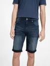 Guess Factory Trent Rolled Shorts In Blue