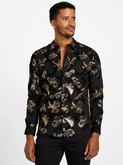 Guess Factory Tula Printed Shirt In Black
