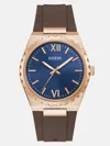 Guess Factory Two-tone Analog Silicon Watch In Multi