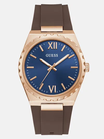 Guess Factory Two-tone Analog Silicon Watch In Multi