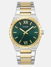 Guess Factory Two-tone Analog Watch In Multi
