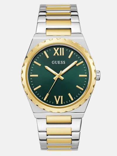 Guess Factory Two-tone Analog Watch In Multi