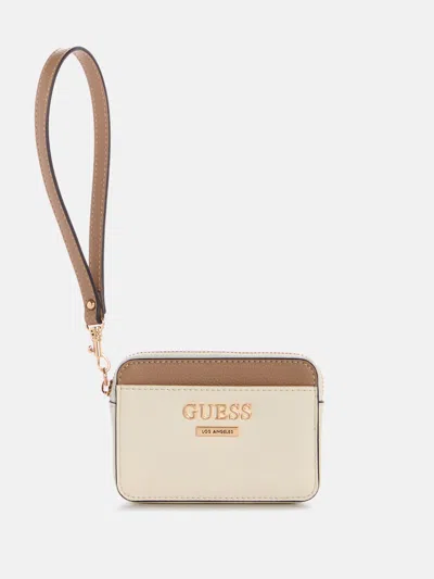 Guess Factory Tyra Card Case Wristlet In Neutral