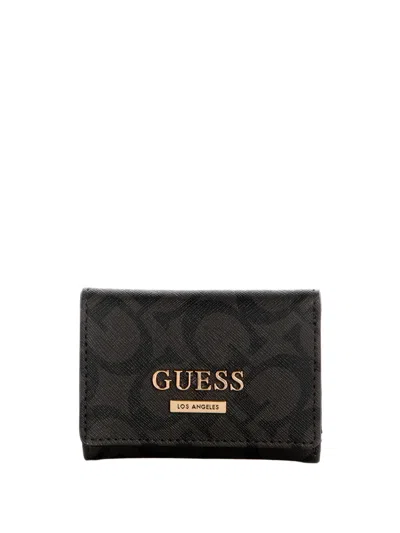 Guess Factory Tyra G-volve Logo Small Wallet In Black