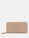 Guess Factory Tyra Medium Zip Wallet In Brown