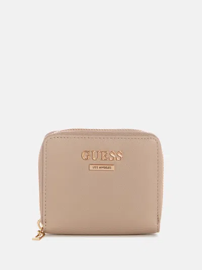 Guess Factory Tyra Small Zip Wallet In Brown