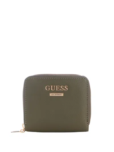 Guess Factory Tyra Small Zip Wallet In Green