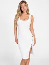Guess Factory Umaya Logo Midi Dress In White