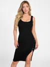 Guess Factory Umaya Logo Midi Dress In Black