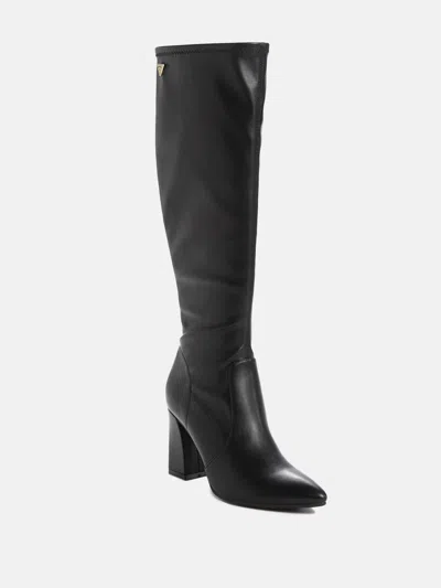 Guess Factory Uncann Tall Dress Boots In Black