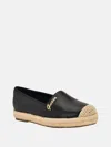 Guess Factory Undue Faux-leather Espadrille Flats In Black