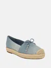 Guess Factory Utmost Denim Charm Espadrille Flats In Blue