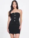 Guess Factory Valeria Strapless Top In Black