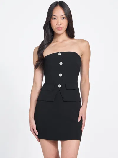 Guess Factory Valeria Strapless Top In Black