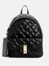 Guess Factory Vandemark Quilted Logo Backpack In Black