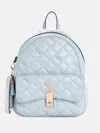Guess Factory Vandemark Quilted Logo Backpack In Blue