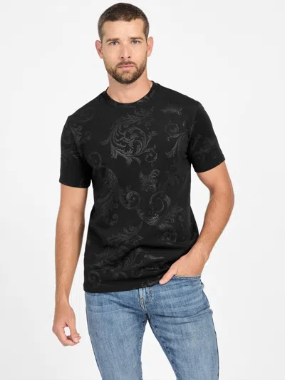 Guess Factory Victor Baroque Tee In Black