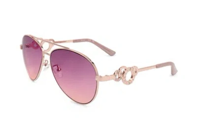 Guess Factory Violet Gradient Pilot Ladies Sunglasses Gf0365 28z 59
