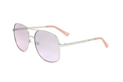 Guess Factory Violet Gradient Pilot Ladies Sunglasses Gf6081 10z 59