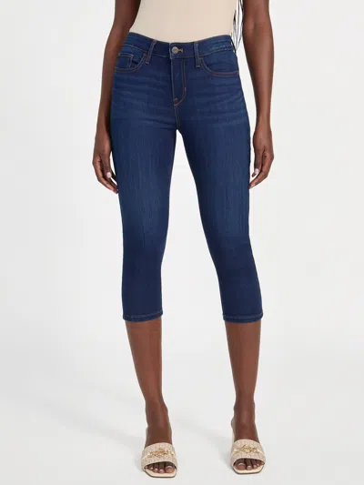 Guess Factory Violeta Denim Capri Pants In Blue
