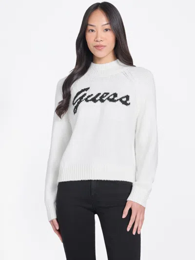 Guess Factory Virtye Turtleneck Sweater In White